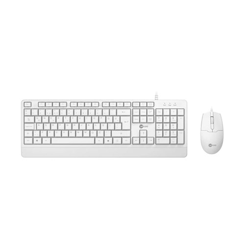 Lecoo CM106 USB Kablolu Türkçe Q Klavye & Mouse Set Beyaz