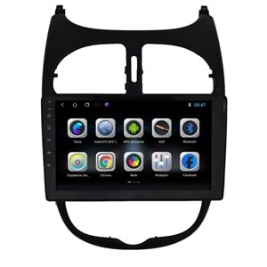 Peugeot 206 2000-2006 9 İnç Multimedya Çerçevesi