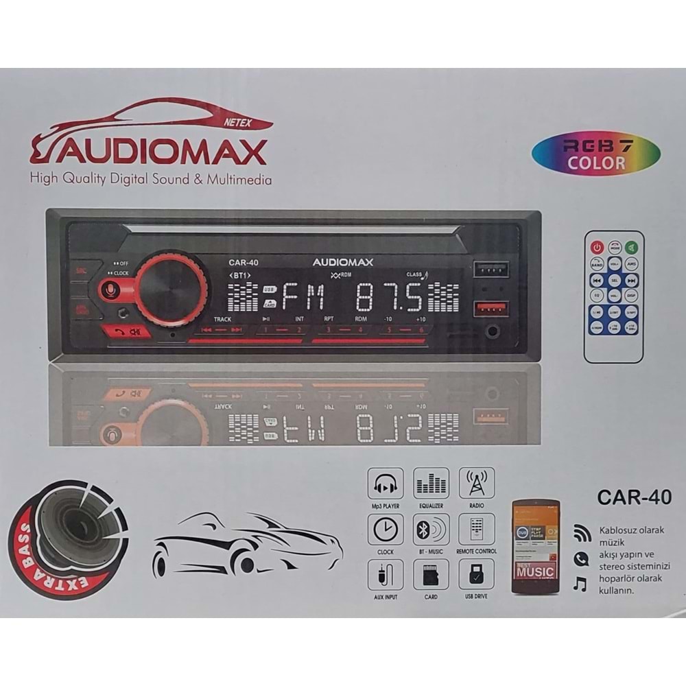 Audiomax Car-40 Oto Teyp