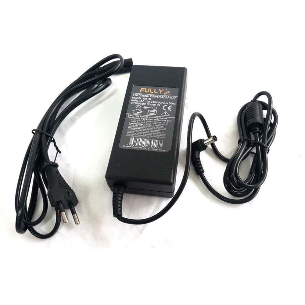 Fully 1611D 12V 5A Plastik Kasa 5.5×2.5mm Adaptör