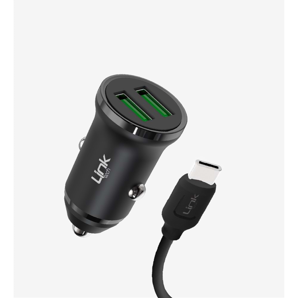 Linktech C483 12W Tip-C Kablolu Araç Şarj Aleti
