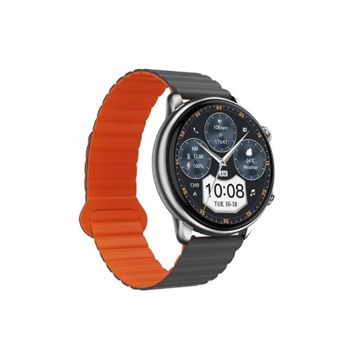 BİX SW02AI 1.43” AMOLED Ekranlı ChatGPT Destekli Akıllı Saat Gri/Turuncu