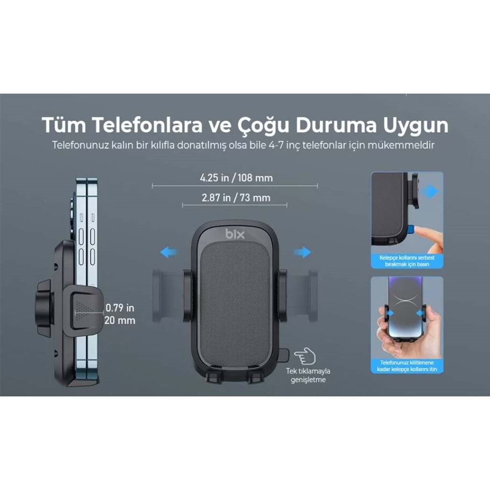 Bix BXCH4 Araç İçi Telefon Tutucu