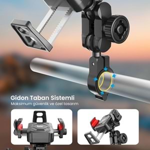 BİX BPH04 Gidon Bağlantılı Motosiklet Bisiklet Telefon Tutucu