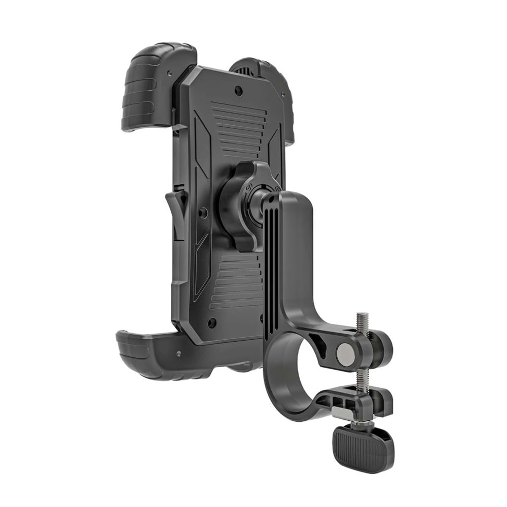 BİX BPH02 360° Derece Ayarlanabilen Gidon Bağlantılı Bisiklet Motosiklet için ABS Telefon Tutucu