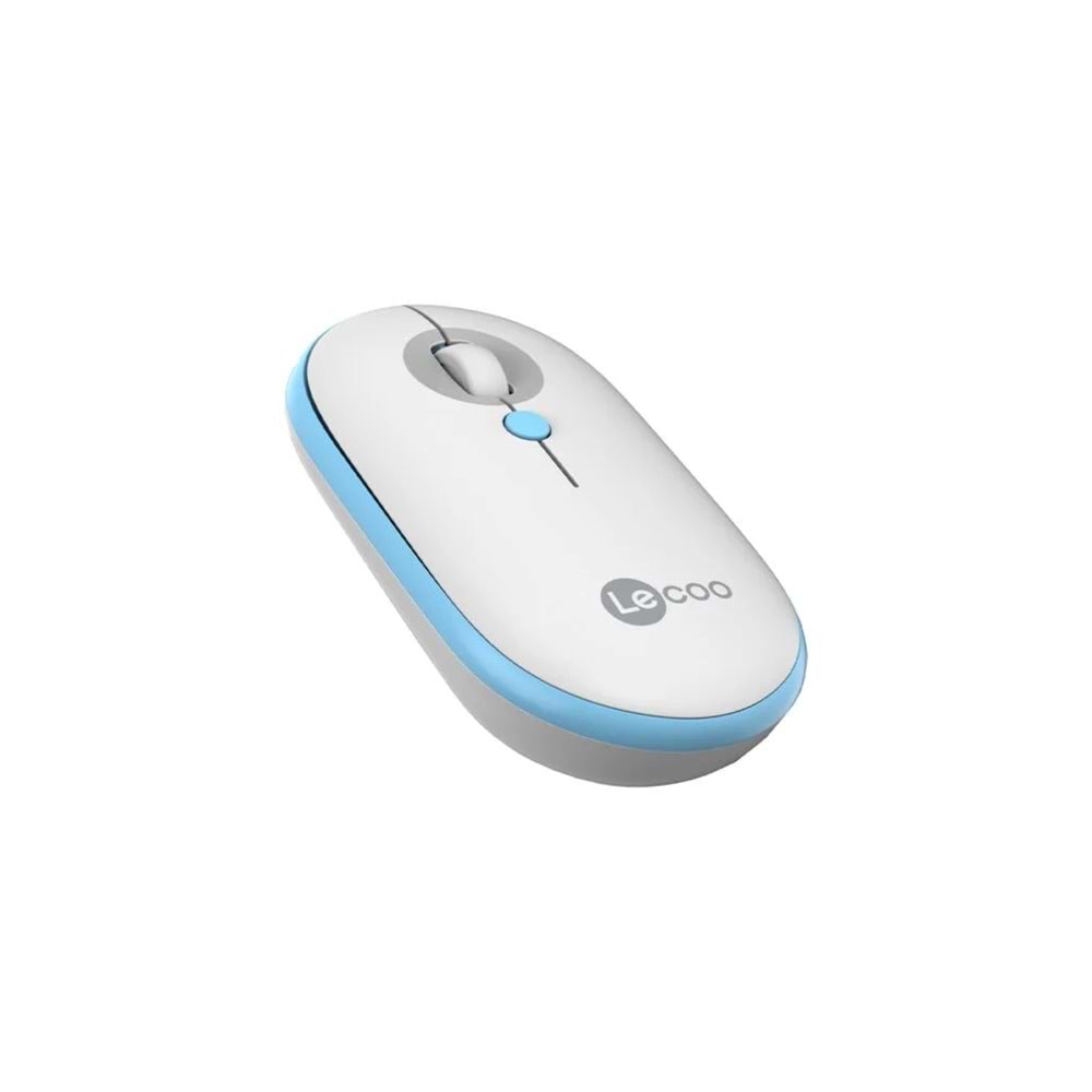 Lenovo Lecoo WS212 Kablosuz 1600DPI 4 Tuşlu Optik Mouse Beyaz & Mavi